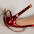 Gianvito Rossi Red Metallic Patent Jaipur Jewel Sandals