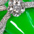 Mach & Mach Green PVC Crystal Bow Heels