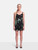 Dolce & Gabbana Black & Green Silk Floral Dress