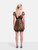 Dolce & Gabbana Brown Leopard Print Mini Dress