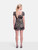 Dolce & Gabbana Black & Grey Silk Lace Print Dress
