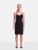 Dolce & Gabbana Black Silk Lace Trim Midi Dress