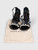 Louis Vuitton Black Mirror Embellished Sandals