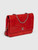 Chanel Red Patent Leather Camellia Wallet On Chain