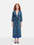 Rhode Blue Abstract Wrap Dress
