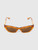 Versace Transparent Orange Logo Cat Eye Sunglasses