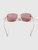Versace Pink Mirrored Square Sunglasses