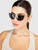 Versace Black Rimless Cat Eye Sunglasses
