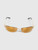 Versace Gold Rimless Rectangle Sunglasses