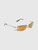 Versace Gold Rimless Rectangle Sunglasses