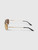 Versace Gold Rimless Rectangle Sunglasses