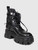 Prada Black Leather Monolith Pouch Ankle Boots