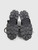 Prada Black Leather Monolith Pouch Ankle Boots