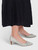 Rupert Sanderson Silver Metallic D'Orsay Pumps