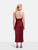 Nicholas Burgundy Silk Halterneck Dress