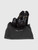 Saint Laurent Black Suede Jodie Flower Detail Platform Sandals