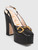 Gucci Black Leather Horsebit 120 Platform Pumps