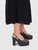 Gucci Black Leather Horsebit 120 Platform Pumps