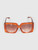 Linda Farrow Oversized Orange Sierra Sunglasses