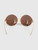 Linda Farrow Gold Mirror Round Sunglasses