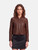 Sandro Brown Lamb Leather Jacket