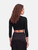 Alaïa Black Cropped Knit Cardigan