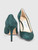 Jimmy Choo Green Suede Slip On Pumps