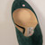 Jimmy Choo Green Suede Slip On Pumps