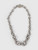 Prada Sterling Silver Triangle Logo Chain Necklace