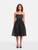 Nadine Merabi Black Lace Corset Midi Dress