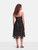 Nadine Merabi Black Lace Corset Midi Dress