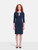 Roberto Cavalli Navy Rose Neckline Dress