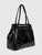 Valentino Garavani Black Patent Leather Demetra Tote Bag