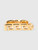 Versace Gold Tone Metal Greca Bar Ring