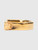 Versace Gold Tone Metal Greca Bar Ring