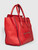 Céline Red Grained Calfskin Luggage Tote
