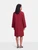 Issey Miyake Burgundy Single Breast Oversized Coat
