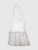 Bottega Veneta White Leather The Fringe Pouch Bag