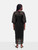 Pink Memories Black Crochet Midi Dress
