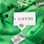 Ganni Green Polka Dot Wrap Dress