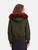 Kenzo Khaki Fur Trim Hooded Down Jacket