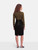 Burberry Green & Black Knit Panel Dress