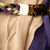 Fendi Beige & Purple Silk Belted Dress