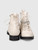 Jimmy Choo Beige Leather Cruz Combat Boots