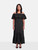 Max Mara Black Ruffle Off Shoulder Maxi Petali Dress