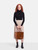 Dragon Diffusion Brown Leather Woven Tote Bag