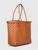 Dragon Diffusion Brown Leather Woven Tote Bag