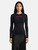 Balenciaga Black Long Sleeve Logo Print Top