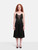 Valentino Garavani Black Sleeveless Striped Midi Dress