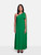 Bernadette Green One Shoulder Bow Dress